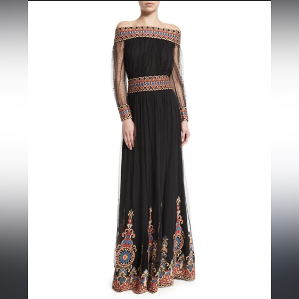 Alice + Olivia skirt made with lace and embroidery